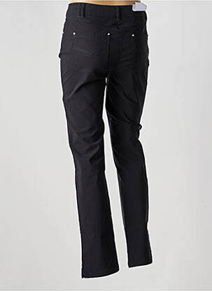 Pantalon droit stretch taille haute noir JULIE GUERLANDE femme