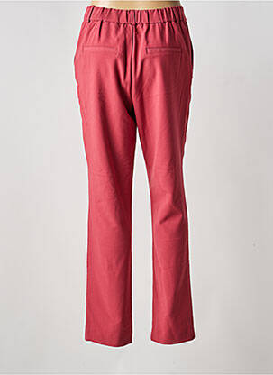 Pantalon chino tissage popeline taille normale rose YEST femme
