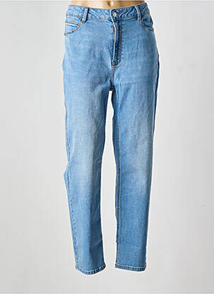 Jean coupe mom poches taille haute bleu BASE LEVEL femme