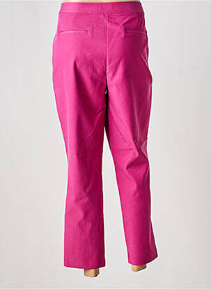 Pantalon chino tissage popeline taille normale rose JULIE GUERLANDE femme