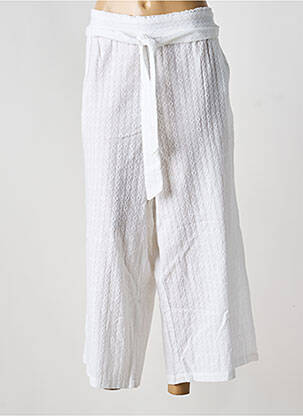 Pantalon 7/8 tissage popeline blanc ORIENTIQUE NATURALLY femme