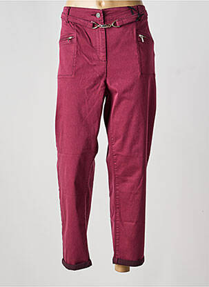 Pantalon slim taille élastique taille normale rouge JULIE GUERLANDE femme
