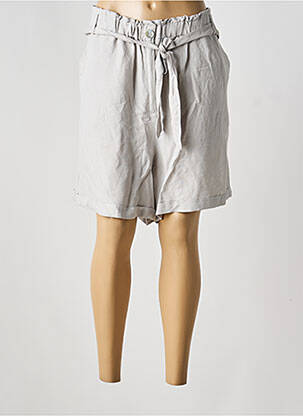 Short fermeture zippée sous rabat boutonné taille normale gris YEST femme