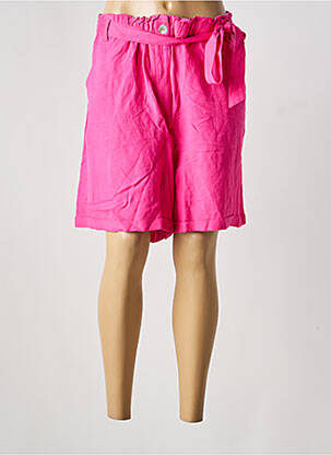 Short fermeture zippée sous rabat boutonné taille normale rose YEST femme