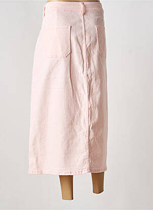 Jupe longue coupe droite rose IVY BEAU femme