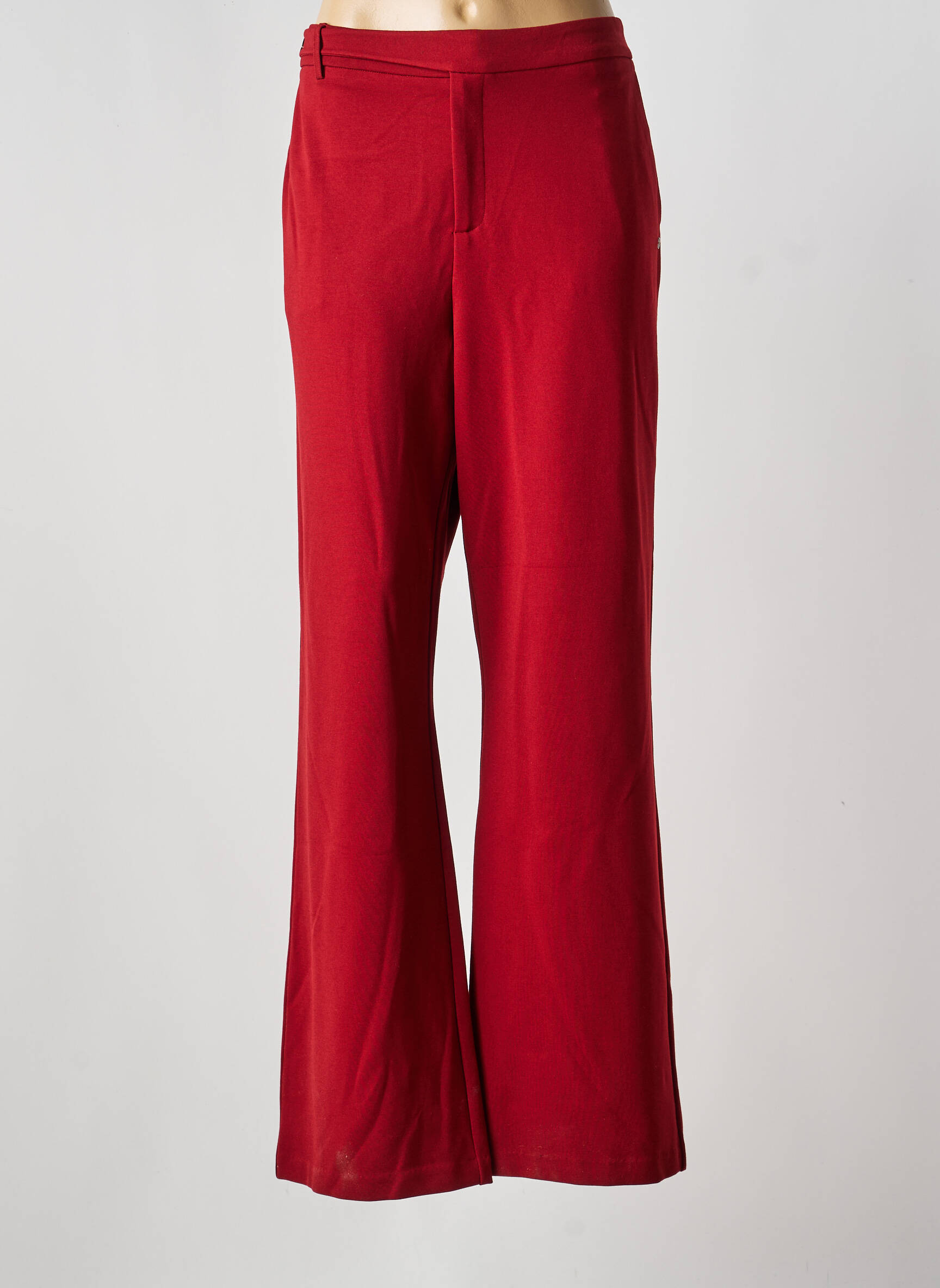 Pantalon flare stretch taille normale rouge SURKANA femme