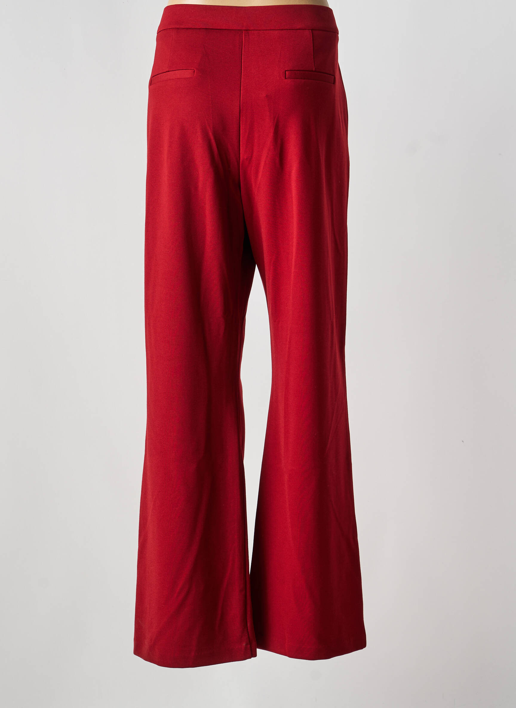 Pantalon flare stretch taille normale rouge SURKANA femme