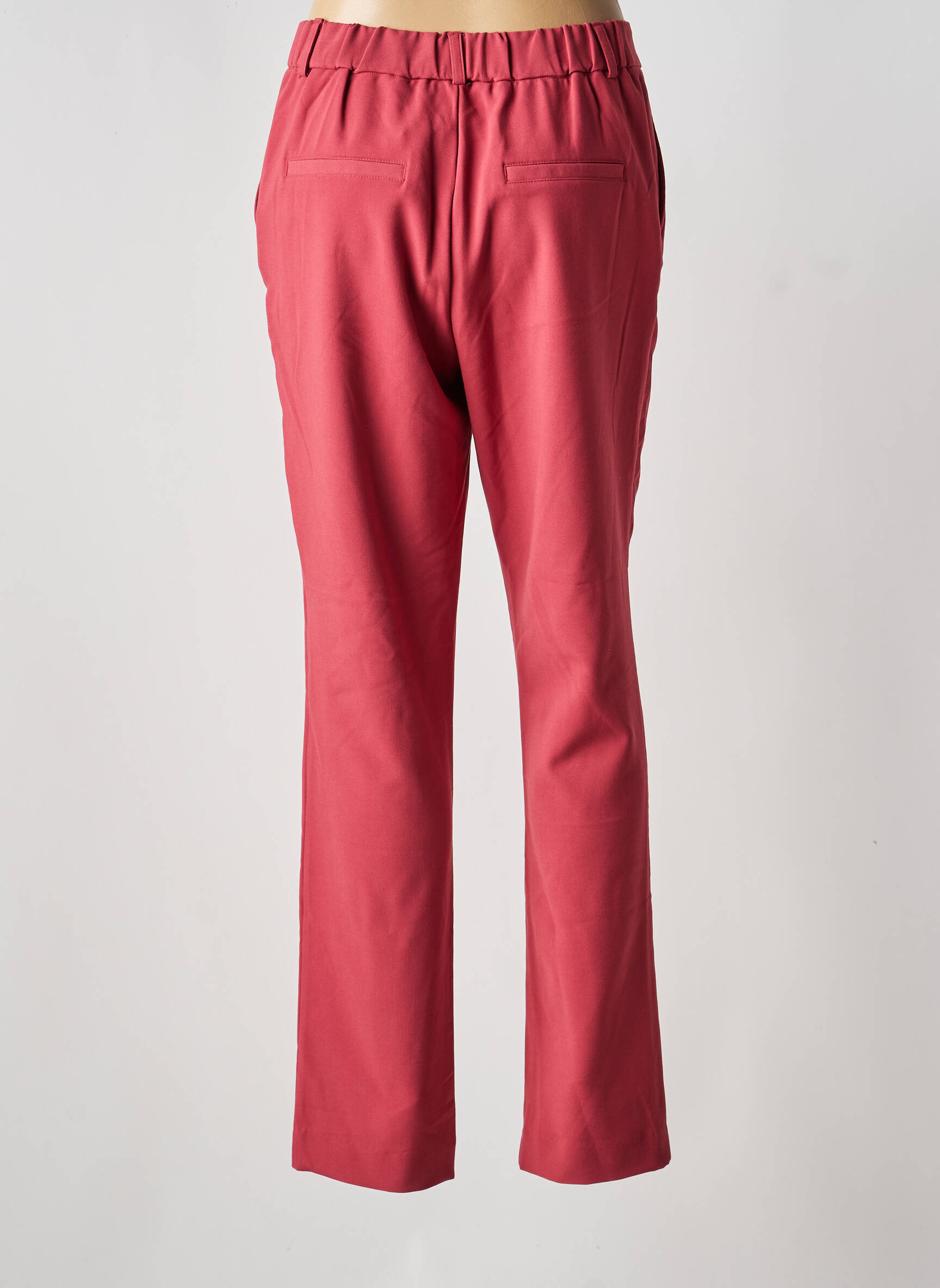 Pantalon chino tissage popeline taille normale rose YEST femme