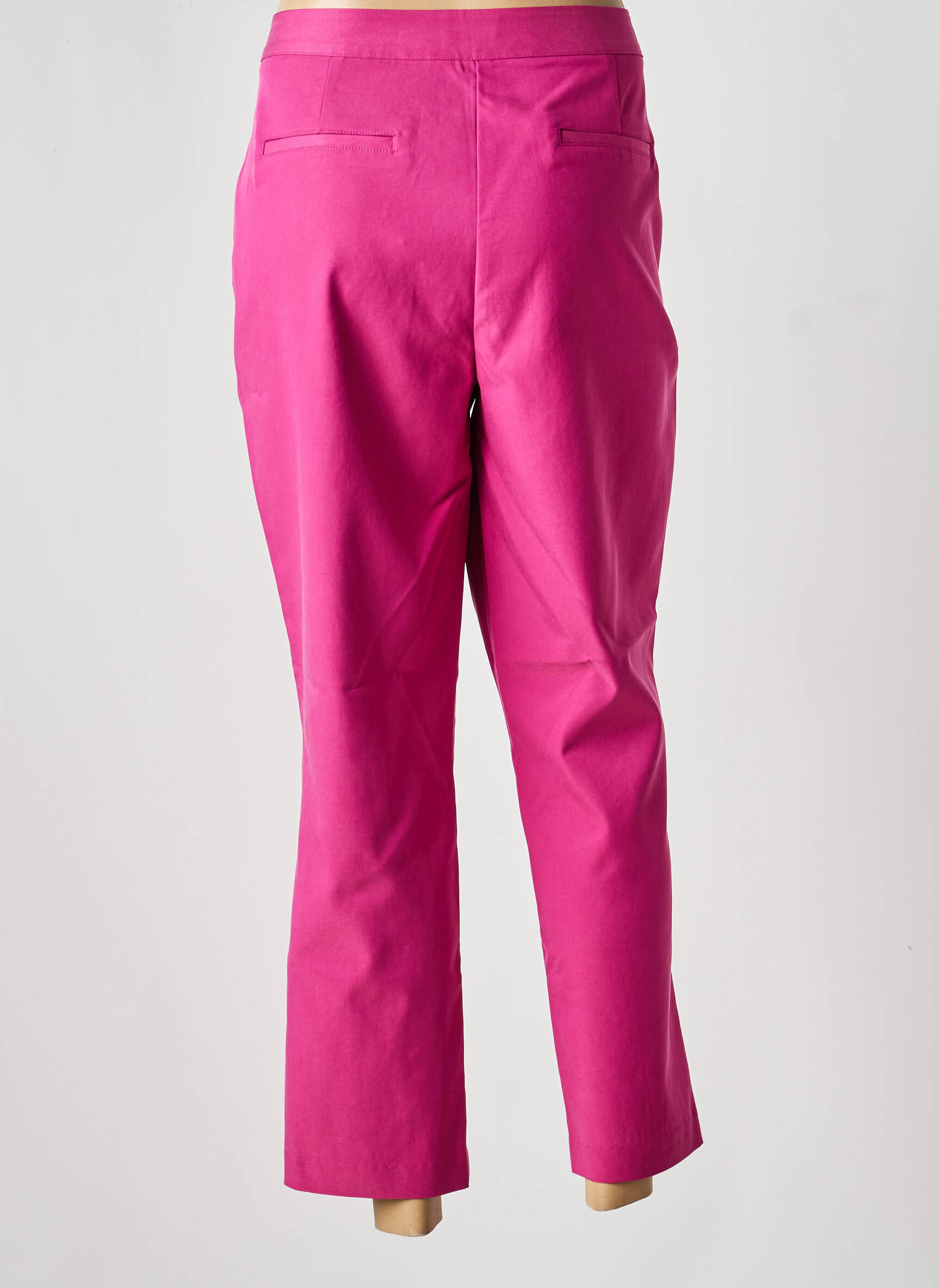 Pantalon chino tissage popeline taille normale rose JULIE GUERLANDE femme