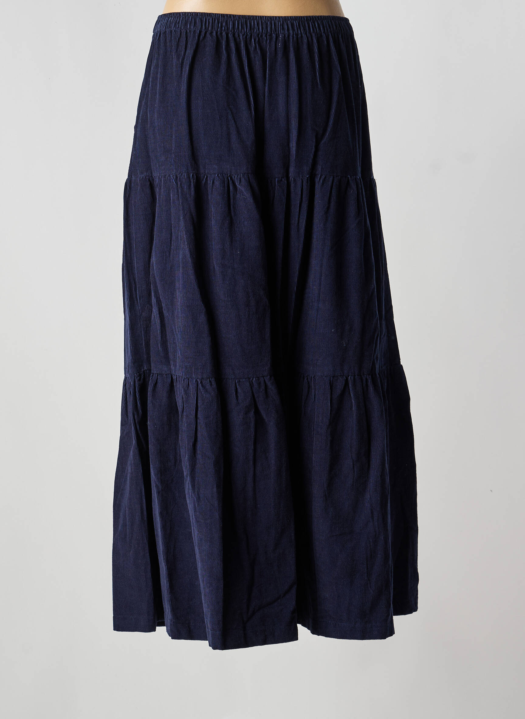 Jupe longue taille haute bleu ORIENTIQUE NATURALLY femme