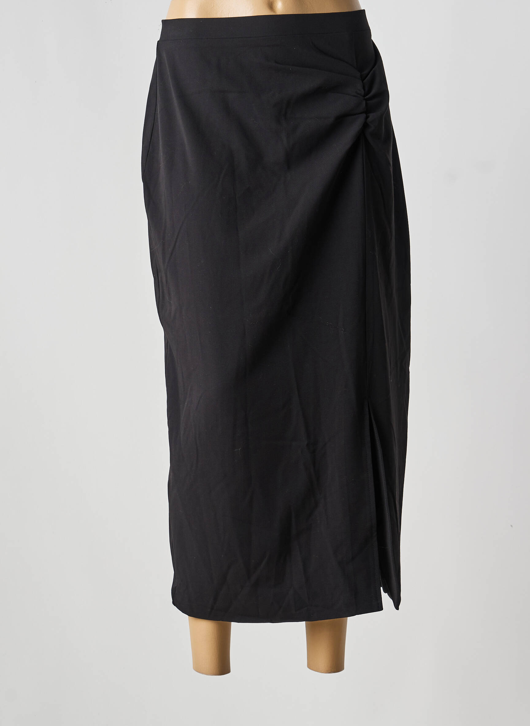 Jupe longue fermeture zippée au dos noir K-DESIGN femme