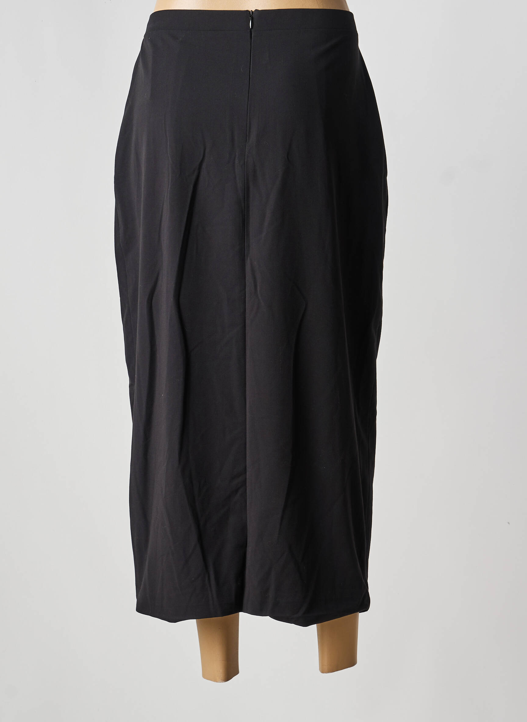 Jupe longue fermeture zippée au dos noir K-DESIGN femme