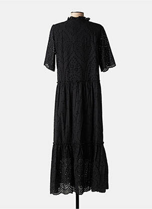 Robe longue manches courtes manches courtes noir YEST femme