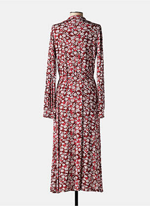 Robe longue imprimé fantaisie manches longues rouge YEST femme