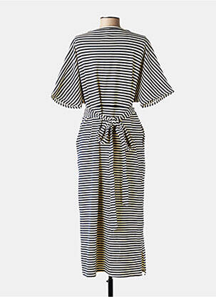 Robe longue manches courtes manches courtes bleu IVY BEAU femme