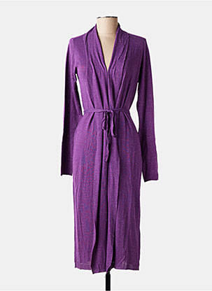 Gilet manches longues coupe cintrée violet YEST femme