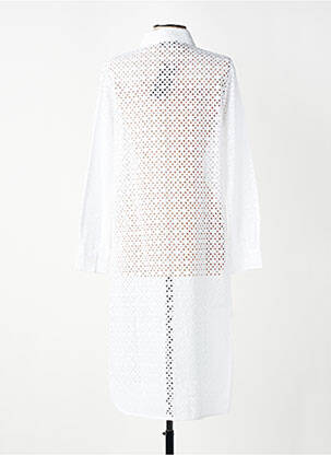 Robe mi-longue manches longues manches longues blanc YEST femme
