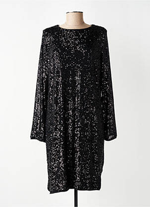 Robe mi-longue manches longues manches longues noir YEST femme