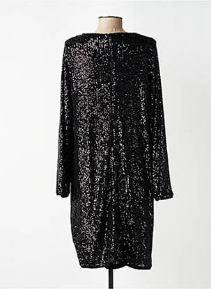 Robe mi-longue manches longues manches longues noir YEST femme