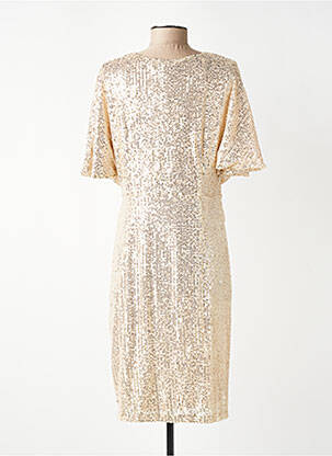Robe mi-longue manches courtes manches courtes or K-DESIGN femme