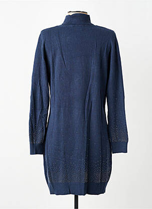 Robe pull coupe droite manches longues bleu YES.ZEE femme