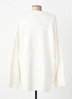 Pull coupe droite manches longues blanc YEST femme