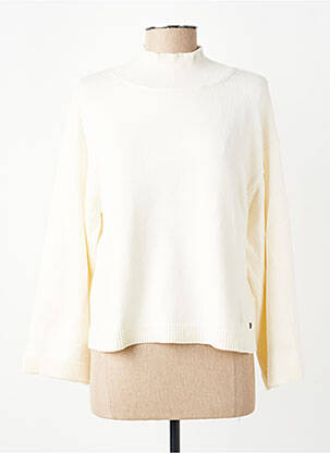 Pull coupe cintrée manches longues beige SURKANA femme