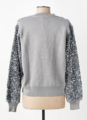 Gilet manches longues coupe cintrée gris YEST femme