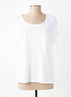 T-shirt coupe droite manches courtes blanc JULIE GUERLANDE femme