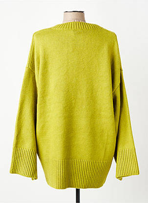 Pull coupe droite manches longues vert YEST femme