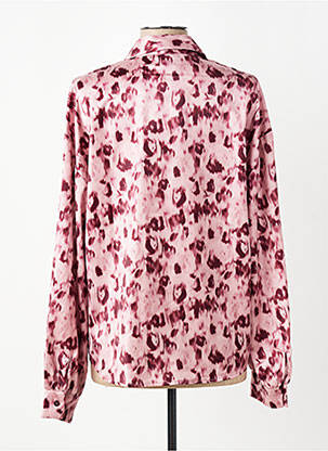 Chemisier imprimé fantaisie manches longues rose K-DESIGN femme