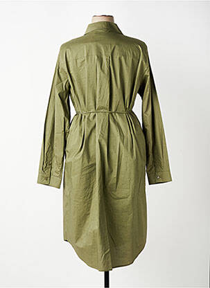 Robe mi-longue manches longues manches longues vert YEST femme