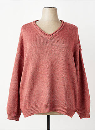 Pull coupe droite manches longues orange YEST femme