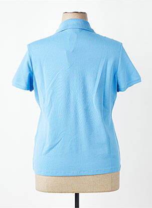 Polo coupe droite manches courtes bleu K-DESIGN femme