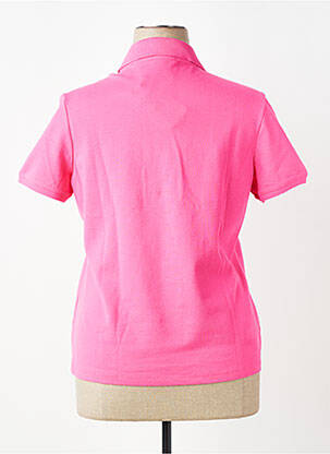 Polo coupe droite manches courtes rose K-DESIGN femme