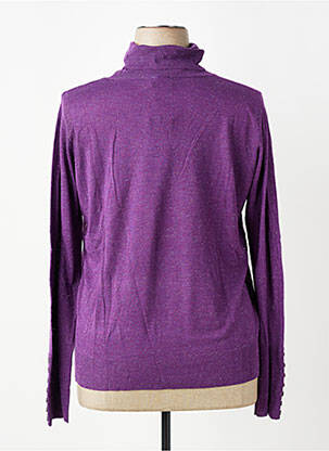 Pull coupe droite manches longues violet YEST femme