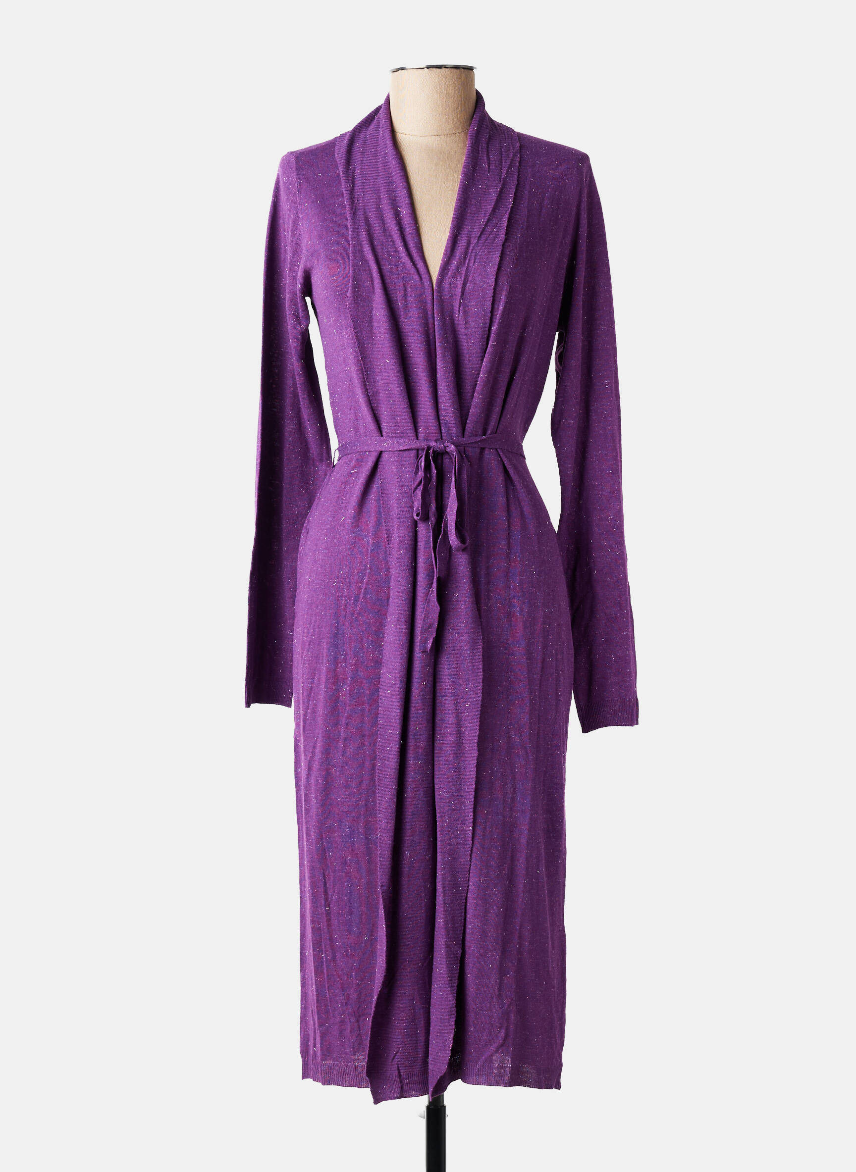 Gilet manches longues coupe cintrée violet YEST femme