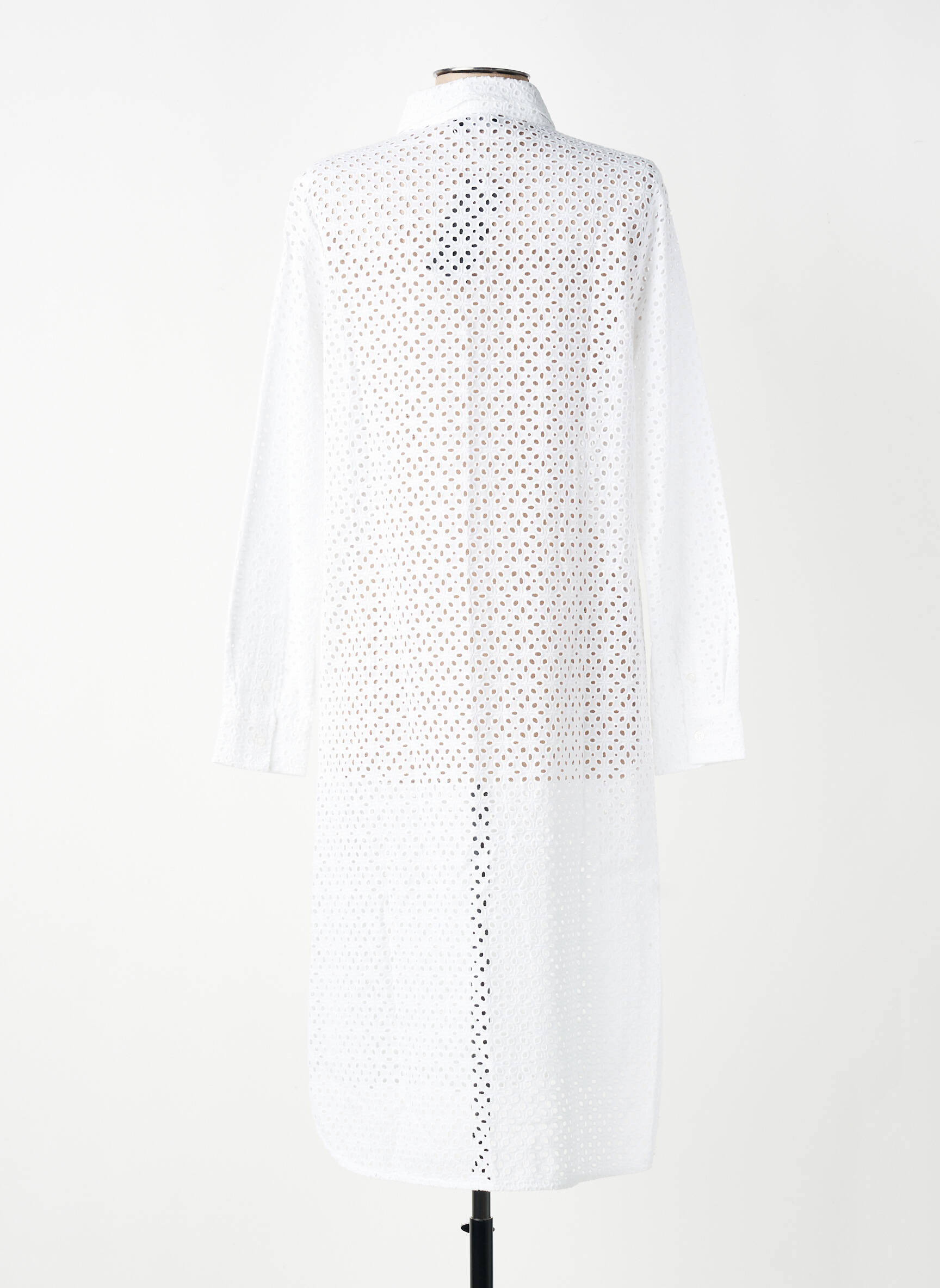 Robe mi-longue manches longues manches longues blanc YEST femme