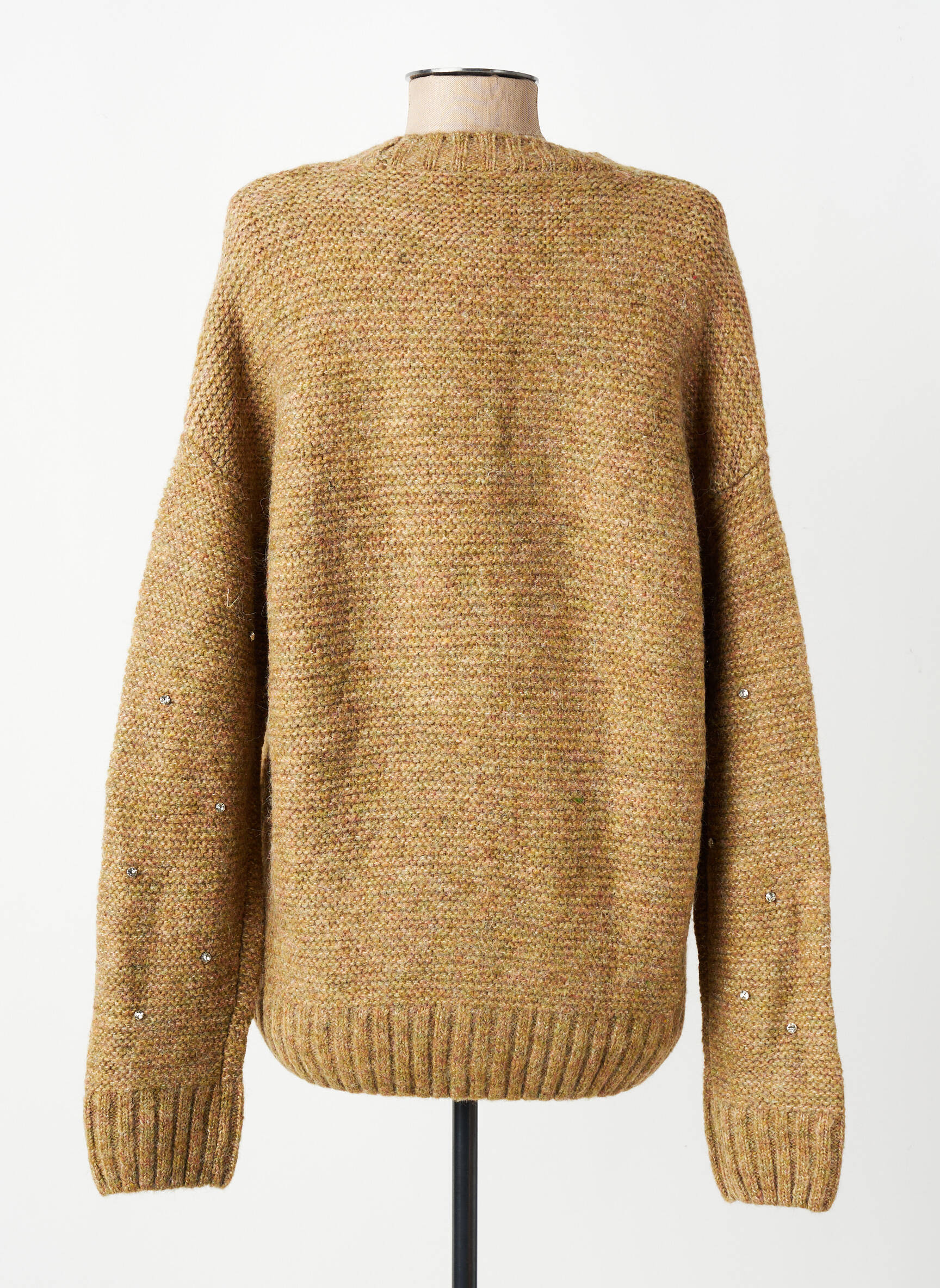 Gilet manches longues fermeture boutonnée sur le devant marron YEST femme