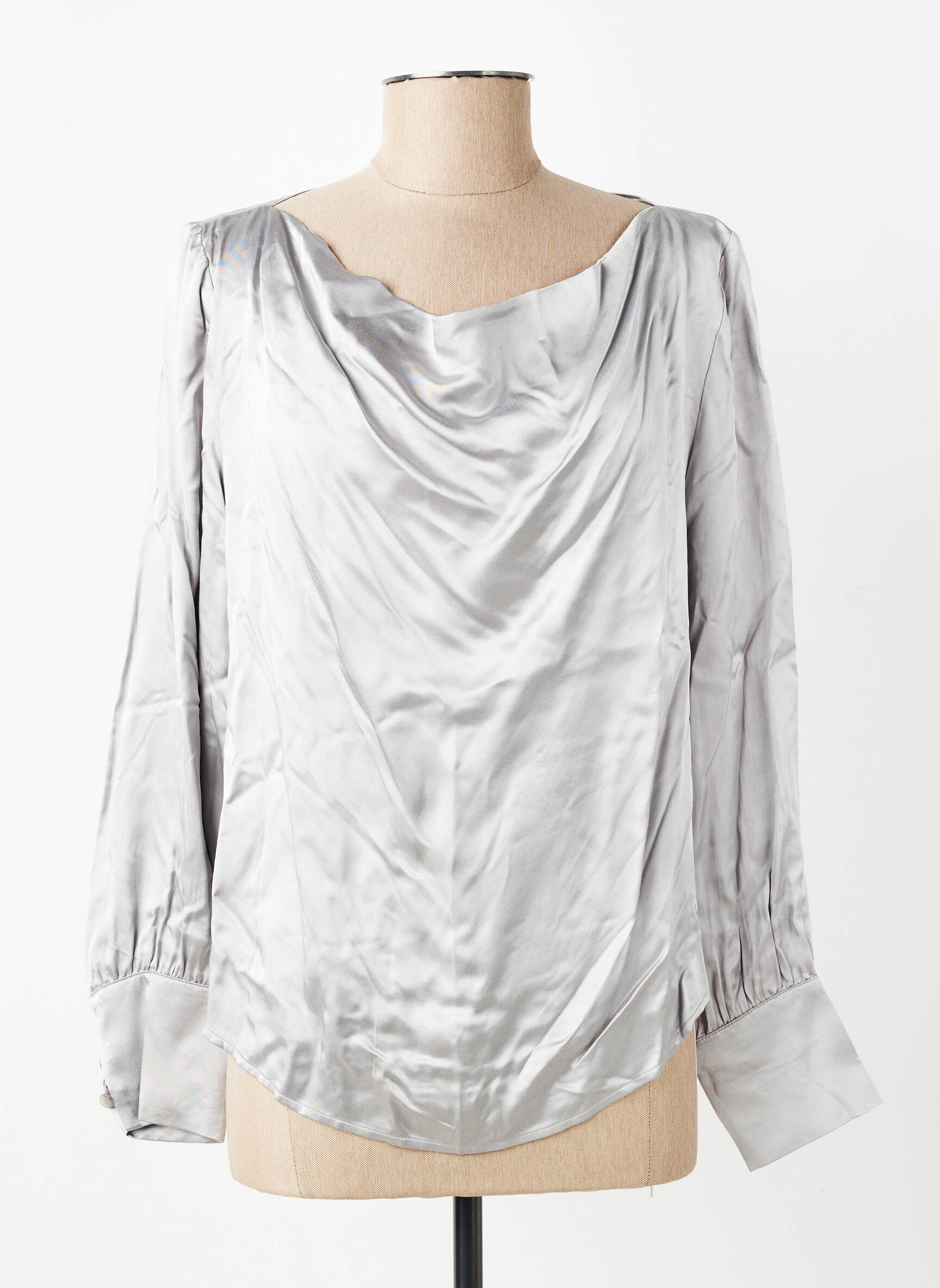 Top manches longues manches longues argent SURKANA femme