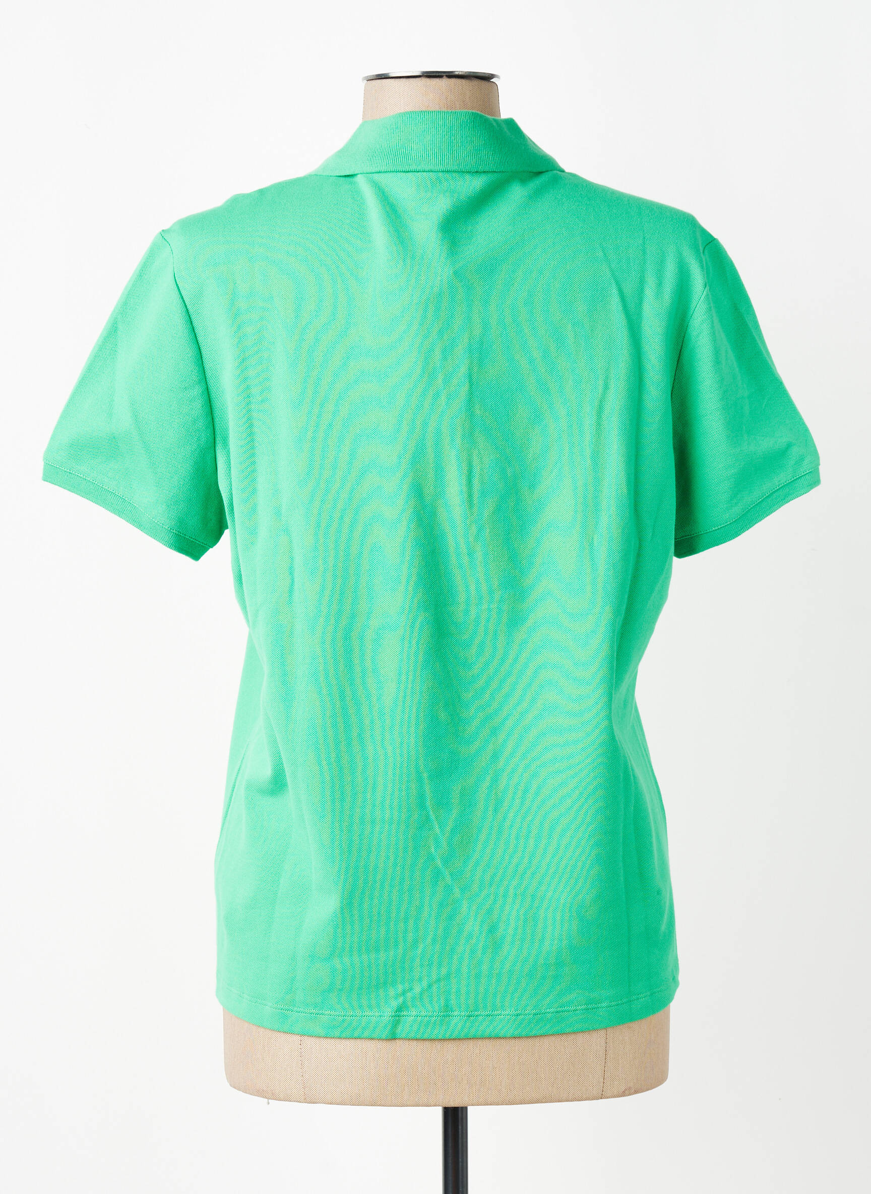 Polo coupe droite manches courtes vert K-DESIGN femme