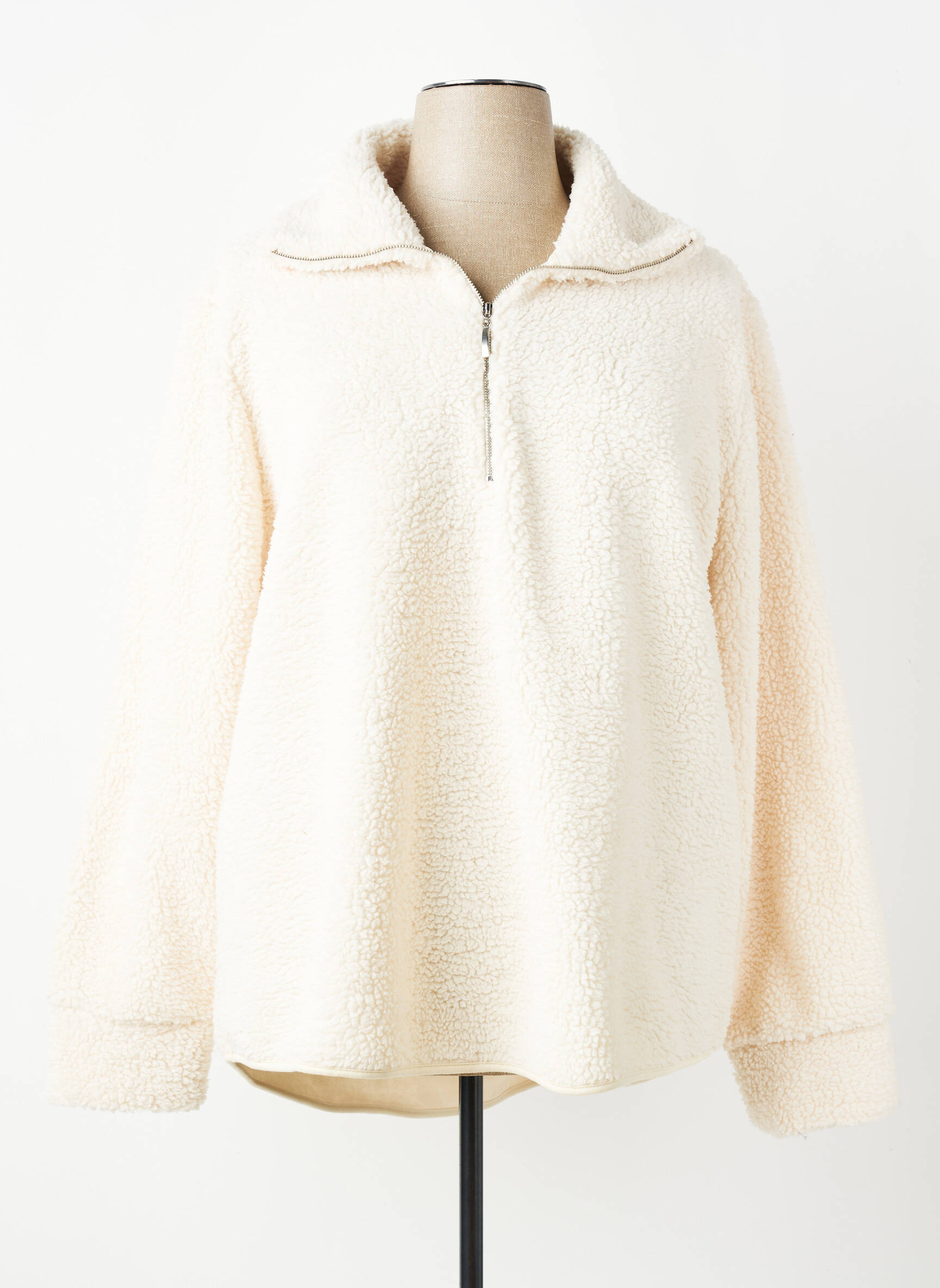 Sweat-shirt manches longues manches longues beige YEST femme