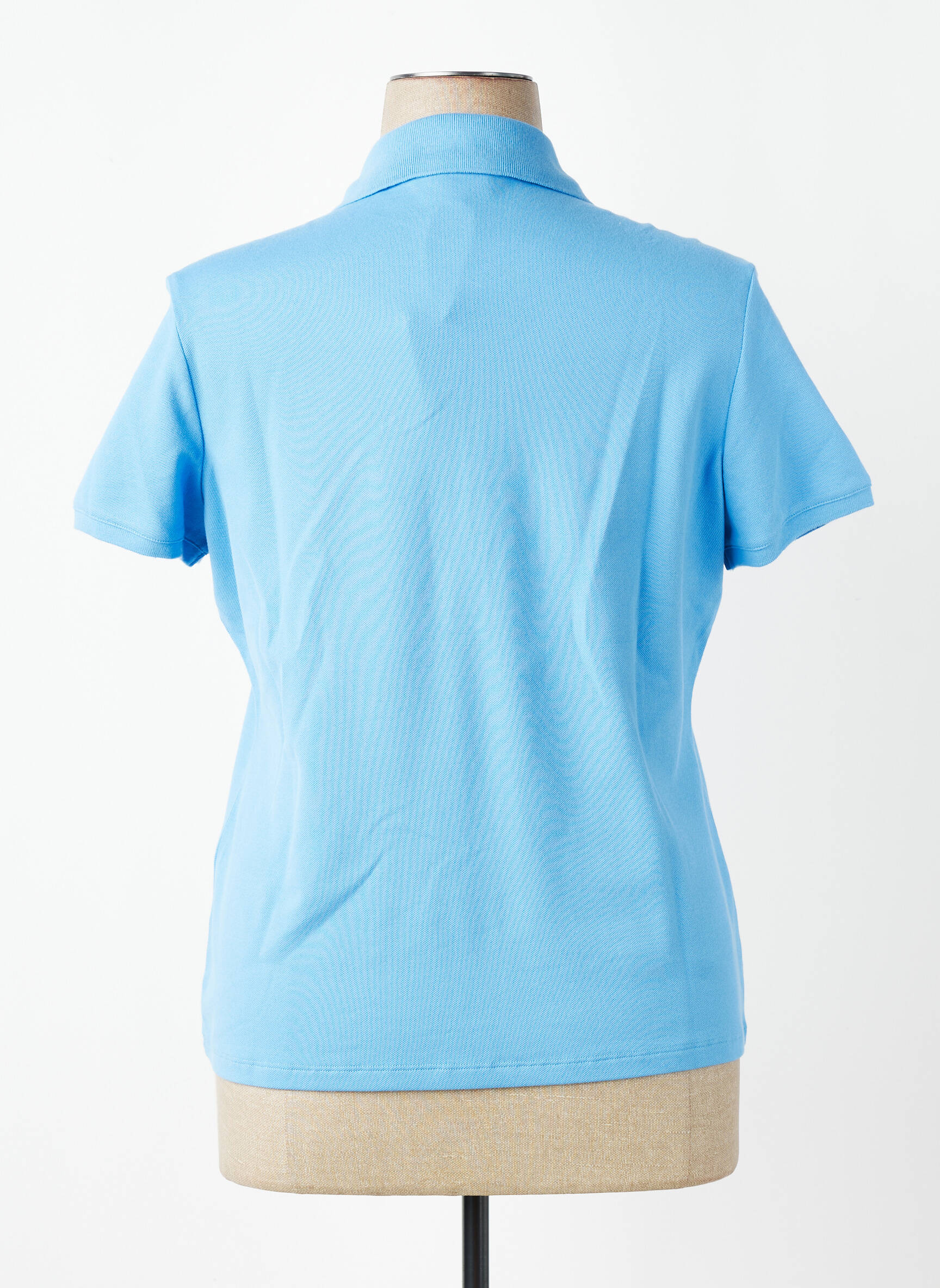 Polo coupe droite manches courtes bleu K-DESIGN femme