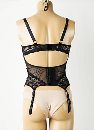 Guêpière/porte-jarretelle avec armature noir VALEGE femme