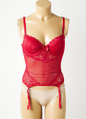 Guêpière/porte-jarretelle avec armature rose VALEGE femme