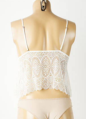 Top/caraco légère et transparente blanc ESCORT femme