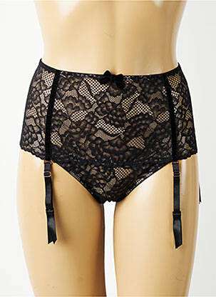 Tanga tissage dentelle noir VALEGE femme