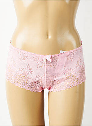Shorty tissage dentelle rose VALEGE femme