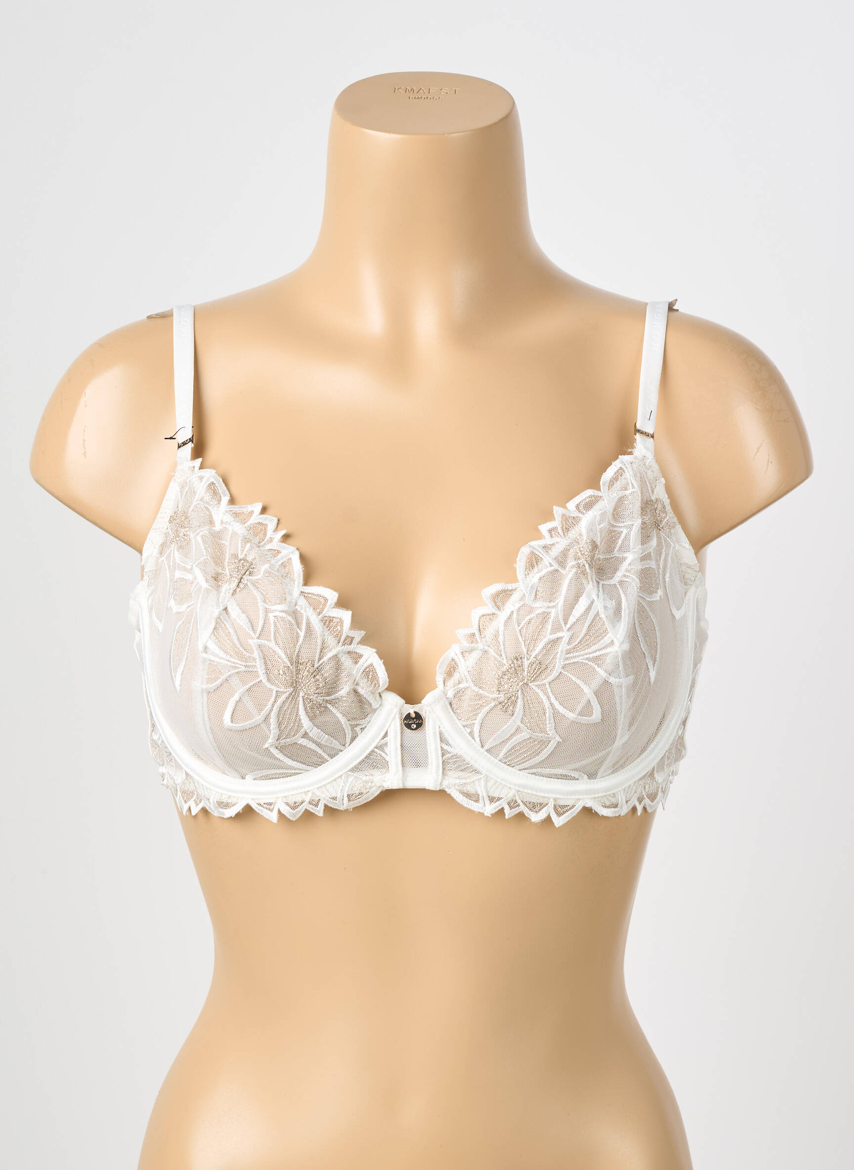 Soutien-gorge légère et transparente haut soutien-gorge emboitant blanc MORGAN femme