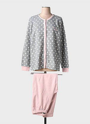 Pyjama coupe droite gris ADMAS femme